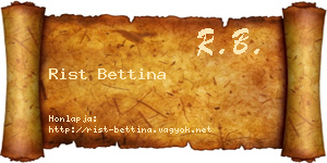 Rist Bettina névjegykártya